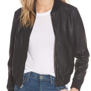 BB Dakota Faux Leather Bomber Jacket